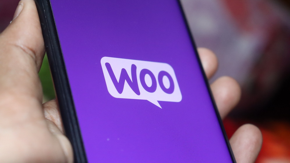 woo logo on mobile screen