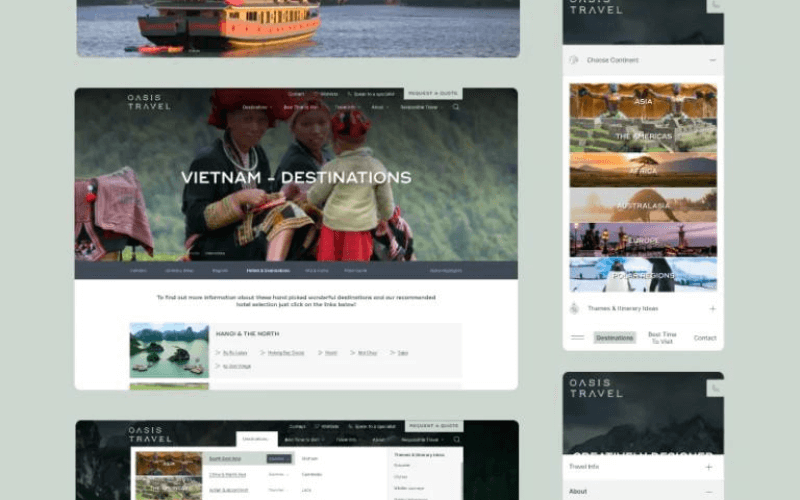 Oasis Travel Website Redesign Project